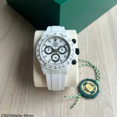 Relógio  Rolex Daytona Custom - ETA S/c - Pulseira e Fundo Branco