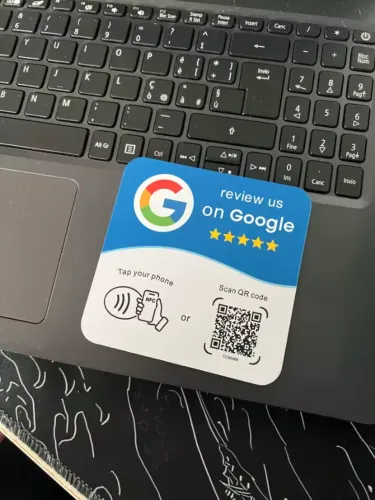 Placa NFC Google Avaliação por Aproximação Cartão Review para Negócio (mando configurada)
