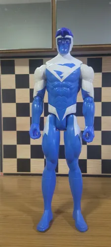SUPERMAN ELÉTRICO AZUL - DC COMICS - BONECO RARO 30CM