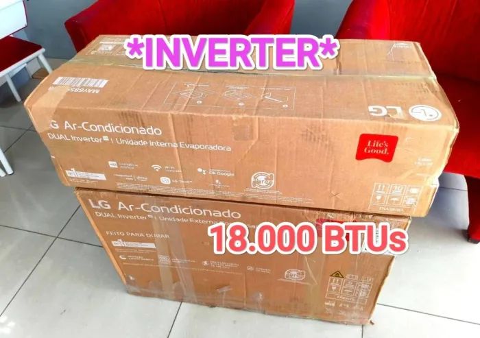 Ar Split LG Inverter 18000 BTUs + Novo + Nota + Garantia 