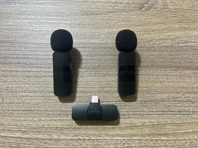 Microfone Sem Fio BOYA BY-V2 Duplo Lightning iPhone