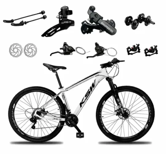 BICICLETA ARO 29 KSW XLT SHIMANO FREIOS A DISCO ARO 17