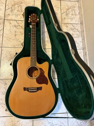 Violão Crafter De7 N Folk com tampo sólido, acompanha Case rígida