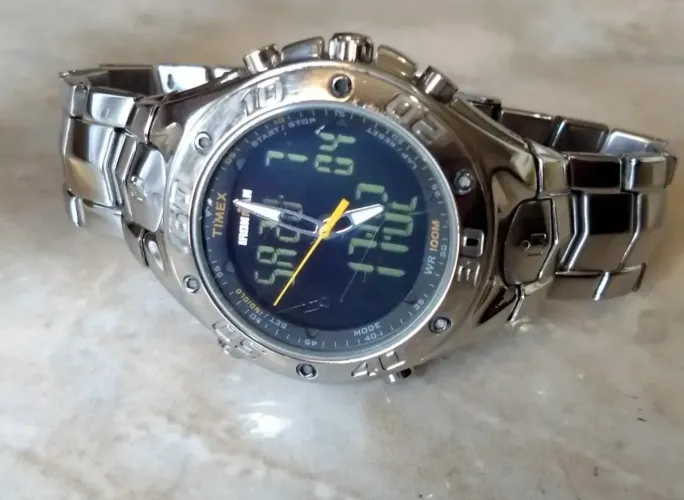 Relógio Timex Ironman Tib151 - Raro! Pulseira de aço original 