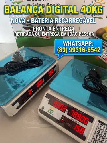 Balança até 40kg nova para uso comercial