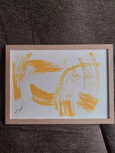 Quadro decorativo abstrato pintado à mão para venda ou troca