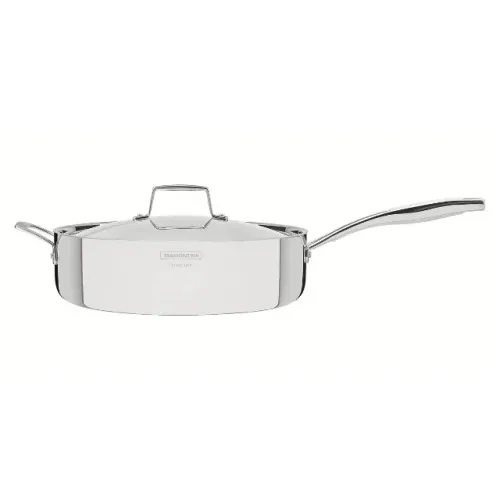 Frigideira Tramontina Inox C/ Tampa Corpo Triplo Grano 30 cm