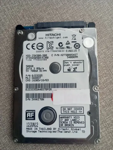 HD Hitachi 500 GB notebooks