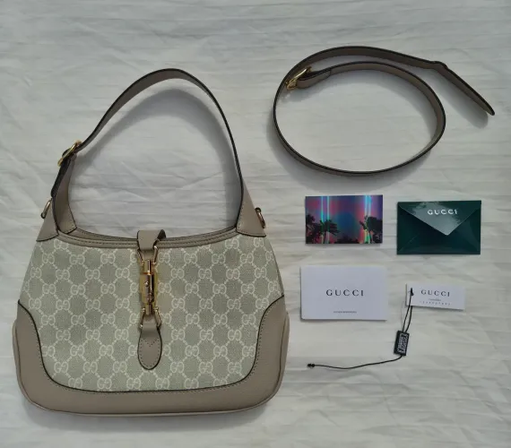 Bolsa Gucci Jackie Small 1961 Bege