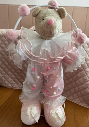 Urso de pelúcia Palhaço Circo - Silvia Polito 