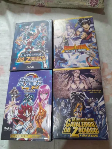 Lote de Boxes de DVDs Cavaleiros do Zodíaco - Saint Seiya Lost Canvas Hades Santuario