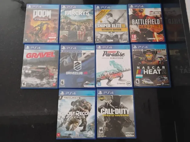 Lote 11 Jogos PS4 Originais | Call of Duty, DOOM, Far Cry | Barato