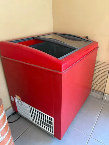 Freezer Horizontal tampa de vidro Super conservado 