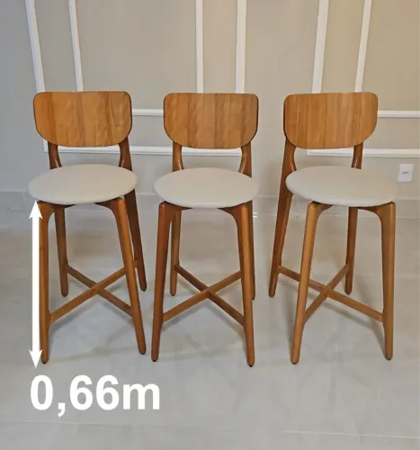 3 Bancos Para Bar 0,66 m