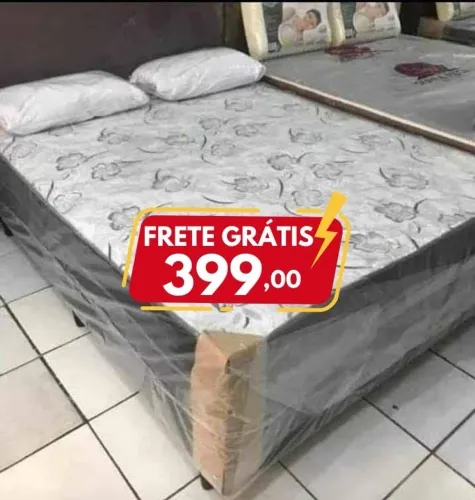 CAMA BOX CASAL COMPLETA - FRETE GRÁTIS - PAGUE SOMENTE NA ENTREGA.