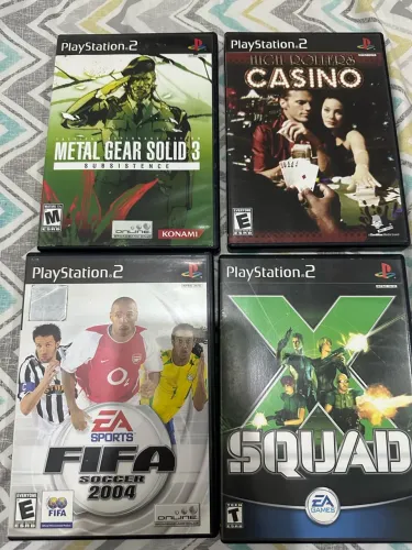 Jogos de PlayStation 2 Original FIFA 2004 - Casino - X Squad - Metal Gear