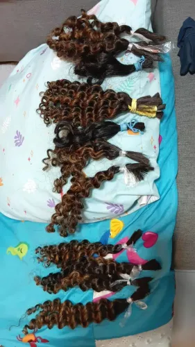Cabelo humano cacheado