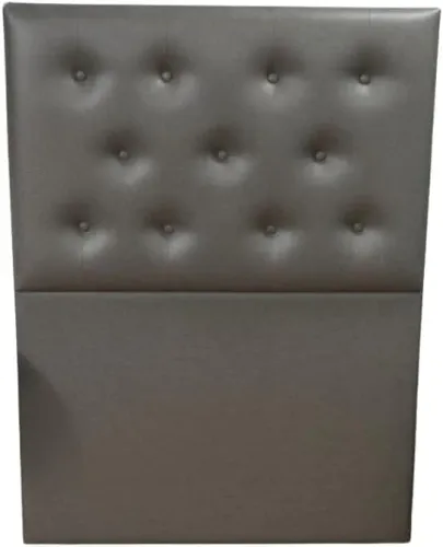 Cabeceira solteiro suede cinza