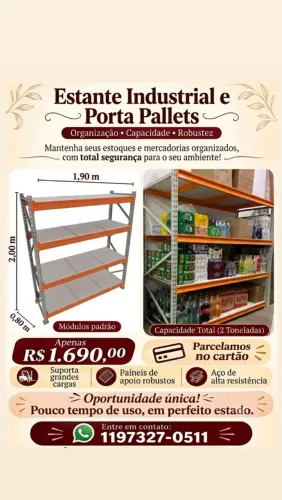 Estante industrial porta pallets
