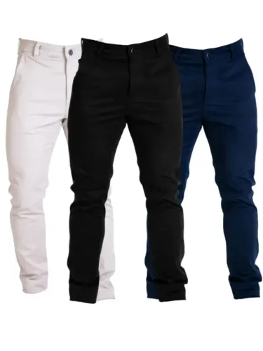 Kit 3 Calças Masculinas Esporte Fino Brim Sport Fino Alfaiataria