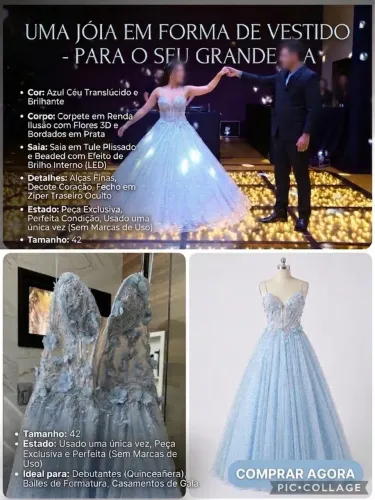 Luxuoso vestido de debutante 