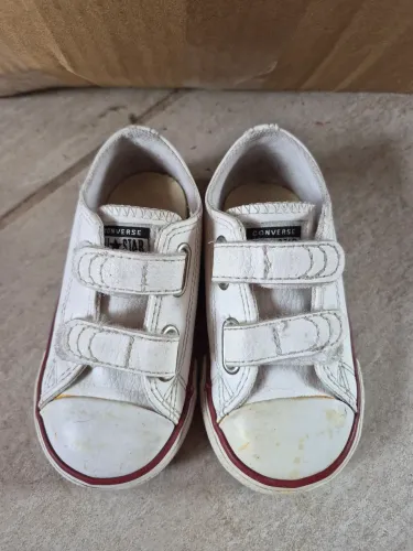 Tenis All star converse de couro branco tam 21