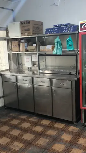 ARMÁRIO BALCÃO COM GAVETAS E PRATELEIRAS 100% INOX - RESTAURANTE DELIVERY CLÍNICA MÉDICA