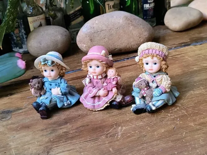 montefiori coleção italiana de meninas bibelô decoração antigo anos 90 vintage rústico