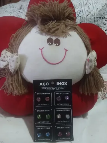 Cartela de brincos antialérgico  aço  inox