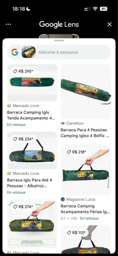 Barraca de acampamento 