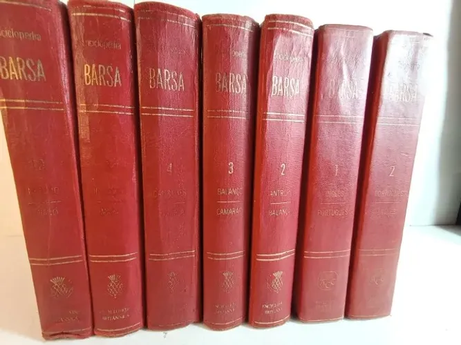 Lote 7 Livros Barsa Classicos Enciclopedia E Dicionarios Capa Dura