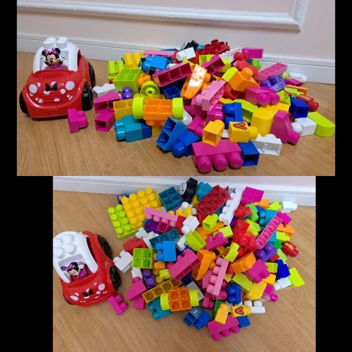 Lote Mega Bloks + Carrinho da Minnie