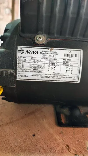 Motor elétrico por Indução Monofásico de Gaiola 2cv de alta rotação 