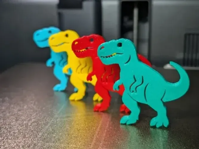 Kit 20 Chaveiros 3D Dinossauro T-Rex - Cores Sortidas