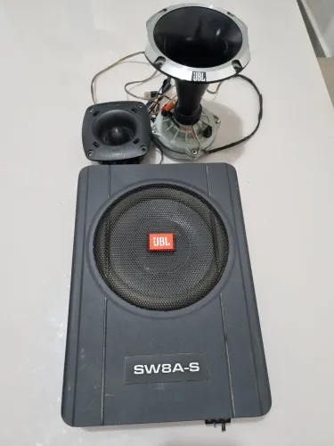 Kit JBL completo som automotivo (sub + driver + tweeter)