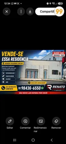 Vende-se imóvel bem localizado área nobre dá cidade Bragança do Pará