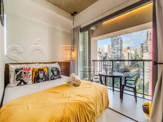 Studio à venda no Jardim Paulista, 21m², próximo ao Metrô Trianon-Masp e Av. Paulista