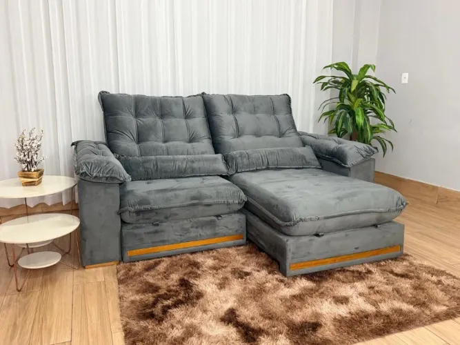 Sofá Retrátil e Reclinável Istambul 2.10m - Entrega Rápida