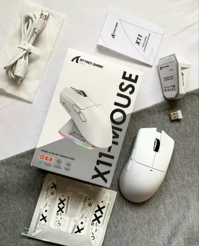 Mouse Gamer Attack Shark X11 - Sem fio | Ultraleve | 22.000 DPI