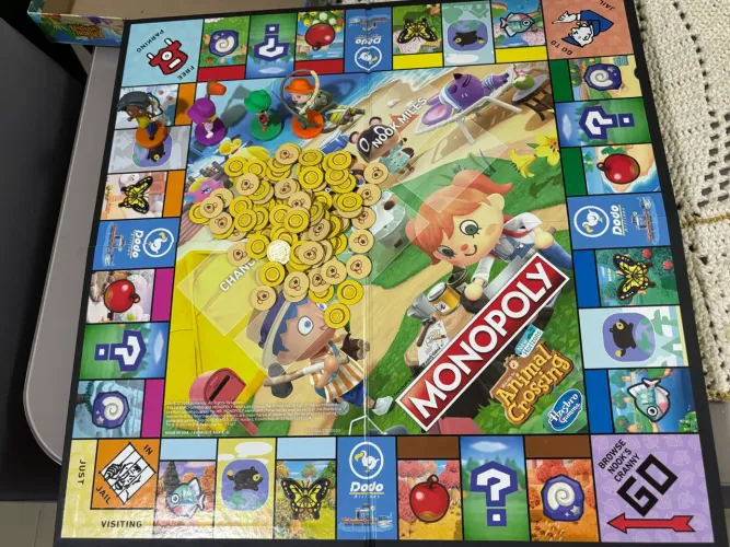 Jogo Monopoly Animal Crossing: New Horizons completo jogo de tabuleiro