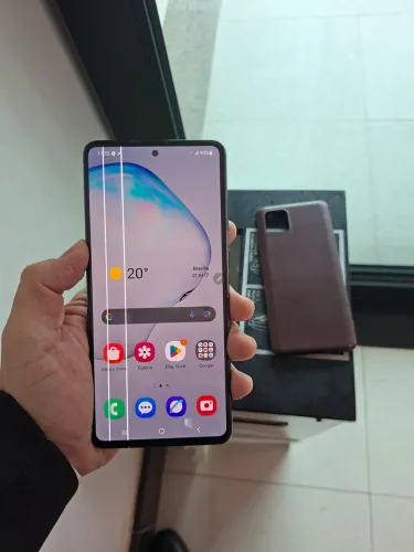 Note 10 Lite Samsung (Com listras na tela e sem a SPen)
