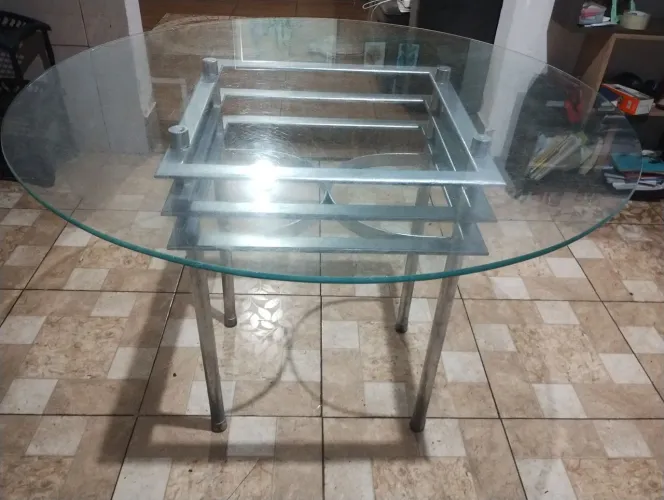 Mesa Tampo de vidro