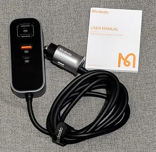 Carregador Veicular Mcdodo 107W Potente com Extensão 5 Portas USB / USB-C