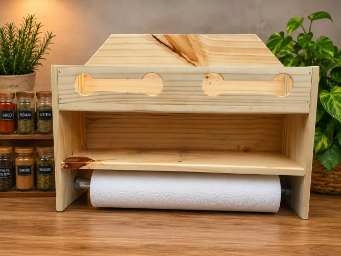 Organizador para vc cozinha porta tempero e porta toalha