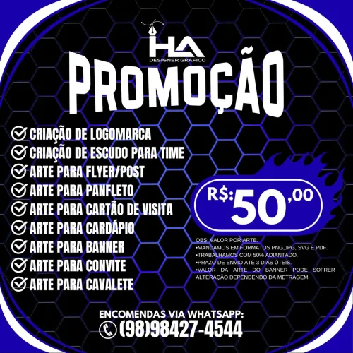 Arte p/ flyer/post-criação de logomarca/logotipo-arte p/ banner-arte p/ banner e outros