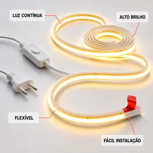 Fita LED COB 4 Metros