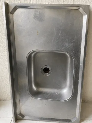 Pia em aço inox 1,00 x 0,54m