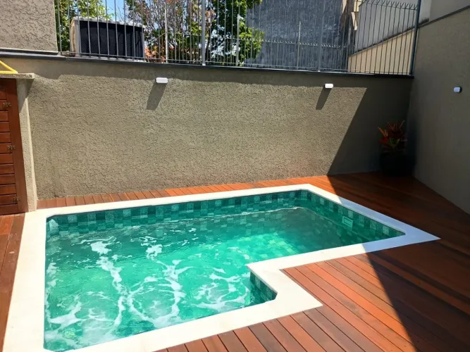 Piscina de vinil construída 6 X 3