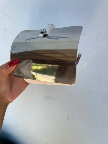 Suporte Papeleira Tampa Para Rolo Papel Higiênico Aço Inox Inox 