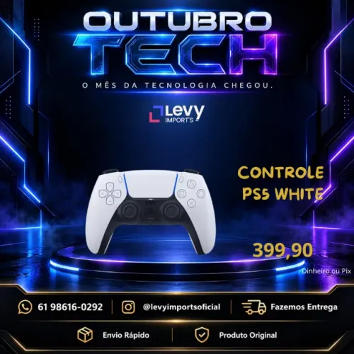 Controle Sony PS5 Branco Lacrado Original